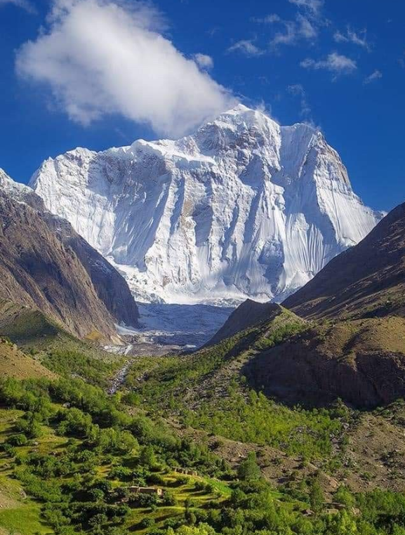 A big mountain covered in snow