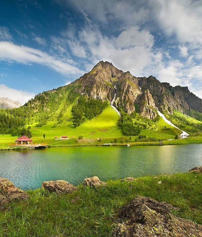 a beautiful valley near a mountain