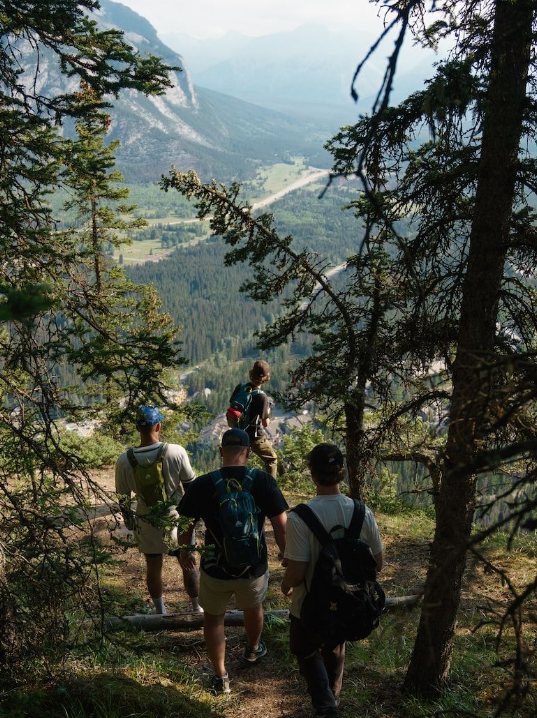 A group of people hiking